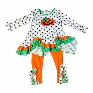 Polka Dot Pumpkin Kids outfit